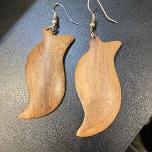 Abstract wood earrings